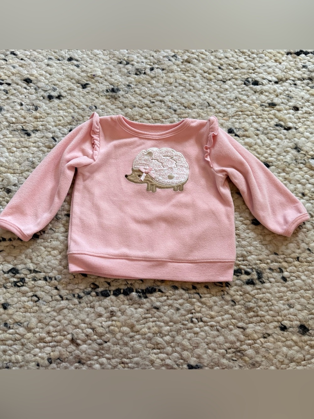 child of mine Carter’s 3-6M pink girl sweater baby hedgehog